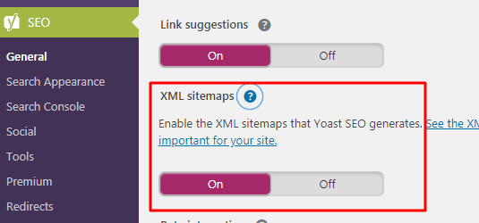 XML sitemap enabling in Yoast by Okey Ravi