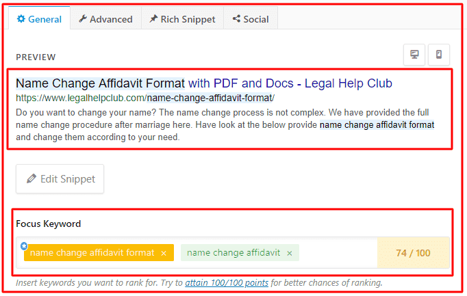 Advance feature in Rank Math SEO plugin