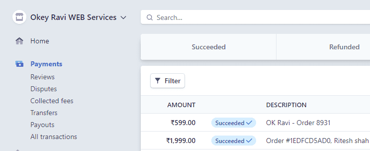 Courses Earnings From Stripe Payments