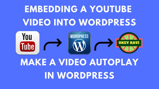 Embedding a youtube video in wordpress