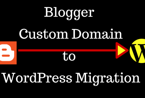 Blogger Custom Domain to WordPress migration post