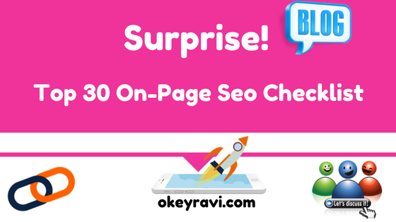 Top 30 On-Page Seo checklist