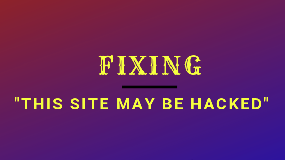 Fixing This Site May be Hacked Okey Ravi SEO