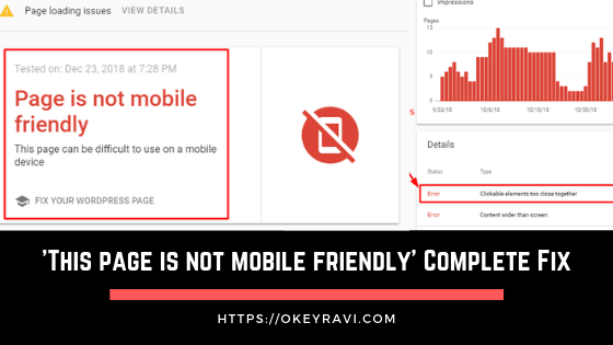 This page is not mobile friendly complete fix by okey ravi seo